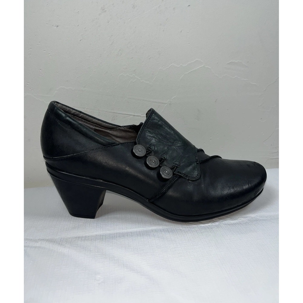 Abeo B.I.O Women 9.5M Rikki Black Leather Zip Loafer Bootie Shoes Comfort Preppy